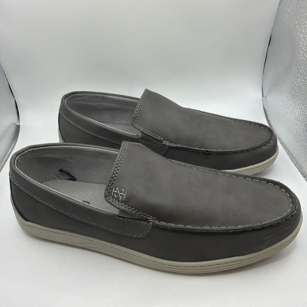 Izod Mens Seapoint Gray Sneaker Slip On Boat Beach Shoe Memory Foam Size 9.5